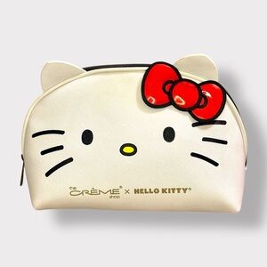 The Crème Shop x Hello Kitty Cream and Red Cosmetic Travel Pouch